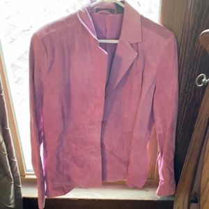 Pink leather jacket